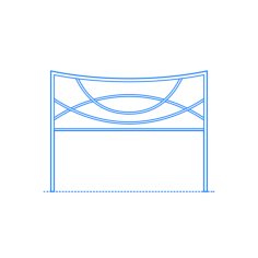 Furniture Headboard Connally Open Frame Headboard Outline Drawing Svg Vector, Free Vectors File
